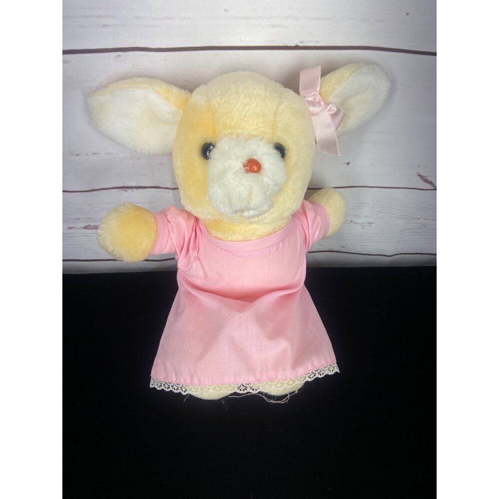 Vintage 80s Tonka Maple Town Patty‎ Rabbit Plush Doll 10" Stuffed Animal